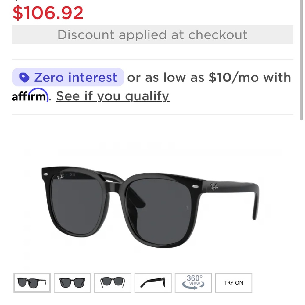 Ray-Ban Black Square Sunglasses